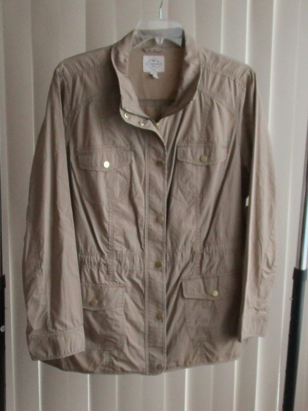 St Johns Bay Light Utility Jacket woman 2X - tan